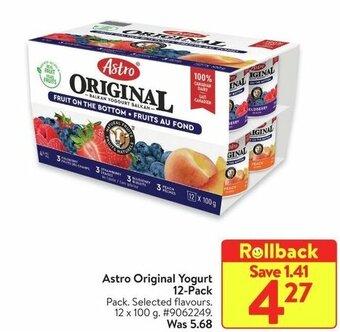 Walmart Astro Original Yogurt 12-Pack offer