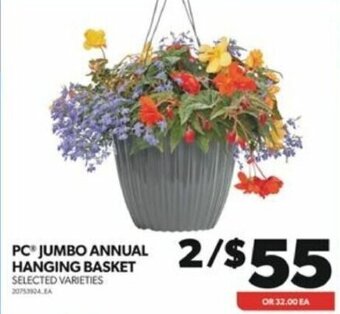 Real Canadian Superstore PC JUMBO ANNUAL HANGING BASKET offer