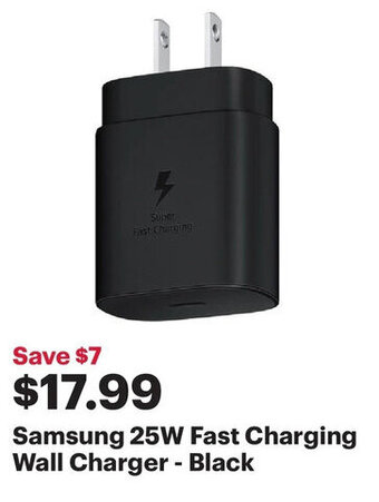 Best Buy Samsung 25W Fast Charging Wall Charger - Black offer