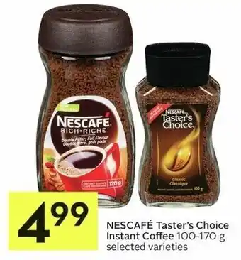 IGA NESCAFÉ Taster's Choice Instant Coffee 100-170 g offer
