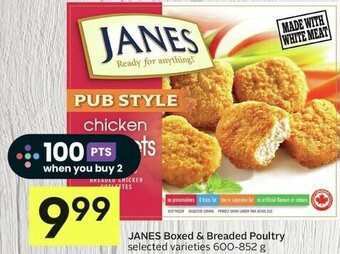 IGA JANES Boxed & Breaded Poultry 600-852 g offer