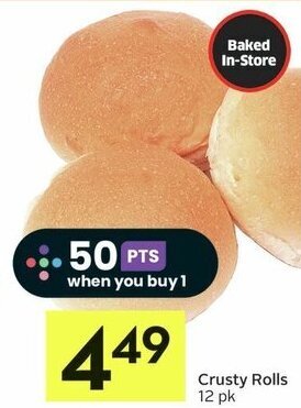 IGA Crusty Rolls 12 pk offer