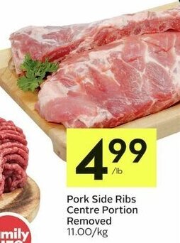 IGA Pork Side Ribs Centre Portion Removed 11.00/kg offer