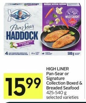 IGA HIGH LINER Pan-Sear or Signature Collection Boxed & Breaded Seafood 425-540 g offer