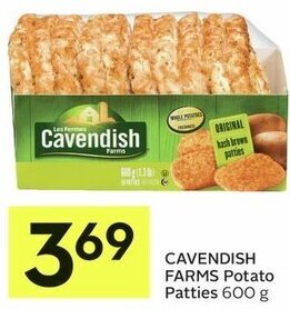 IGA CAVENDISH FARMS Potato Patties 600 g offer