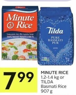 IGA MINUTE RICE 1.2-1.4 kg or TILDA Basmati Rice 907 g offer