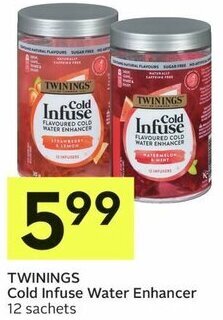 IGA TWININGS Cold Infuse Water Enhancer 12 sachets offer
