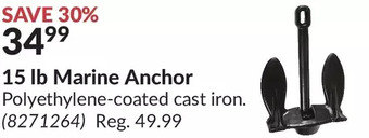 Princess Auto 15 lb marine anchor offer