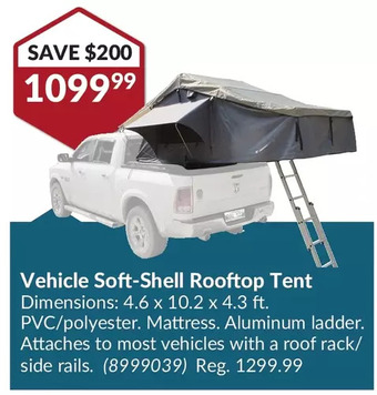 Princess Auto Vehicle soft-shell rooftop tent offer