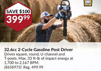 Princess Auto Power fist 32.6cc 2-cycle gasoline post driver offer