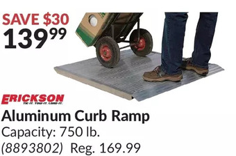 Princess Auto Erickson aluminum curb ramp offer