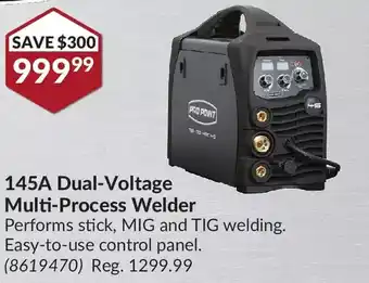 Princess Auto Pro.point 145a dual-voltage multi-process welder offer