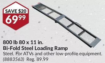 Princess Auto 800 lb 80 x 11 in. bi-fold steel loading ramp offer