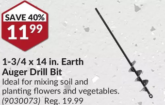 Princess Auto Power fist 1-3/4 x 14 in. earth auger drill bit offer