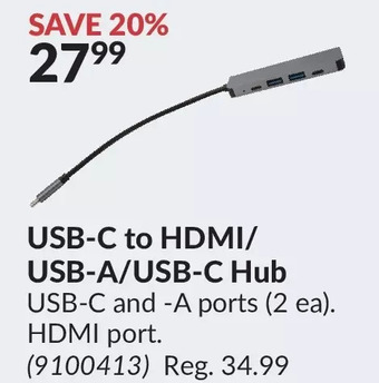 Princess Auto Usb-c to hdmi/ usb-a/usb-c hub offer