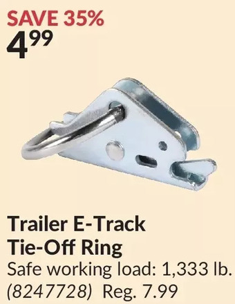 Princess Auto Trailer e-track tie-off ring offer
