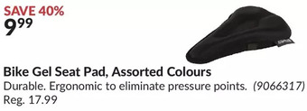 Princess Auto Bike gel seat pad offer