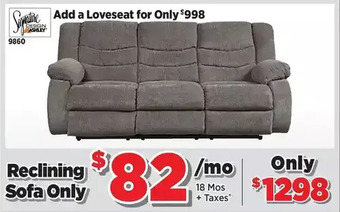 Surplus Furniture Tulen gray reclining sofa offer