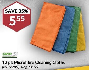 Princess Auto 12 pk microfibre cleaning cloths offer