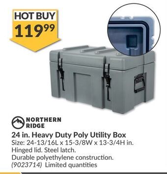 Princess Auto 24 in. heavy duty poly utility box offer