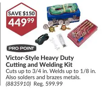 Princess Auto Victor-style heavy duty cutting and welding kit offer