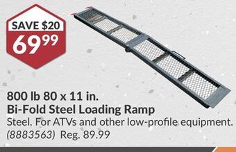 Princess Auto 80 x 11 in. bi-fold steel loading ramp offer