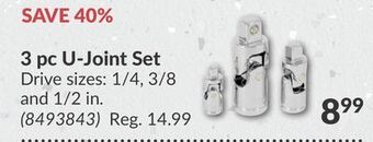 Princess Auto 3 pc u-joint set offer