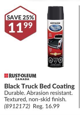 Princess Auto Black truck bed coating offer