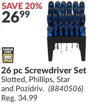 Princess Auto 26 pc screwdriver set offer