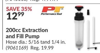 Princess Auto 200cc extraction and fill pump offer