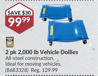 Princess Auto 2 pk 2, 000 lb vehicle dollies offer