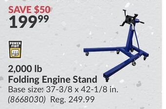Princess Auto 2, 000 lb folding engine stand offer