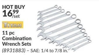 Princess Auto 11 pc combination wrench sets offer