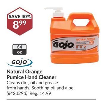 Princess Auto Natural orange pumice hand cleaner offer