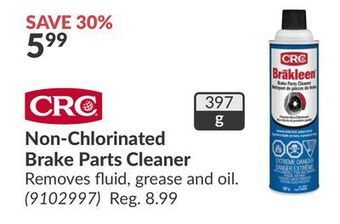 Princess Auto Non-chlorinated brake parts cleaner offer