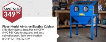 Princess Auto Floor-model abrasive blasting cabinet offer