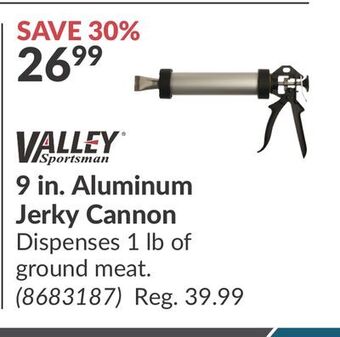 Princess Auto 9 in. aluminum jerky cannon offer
