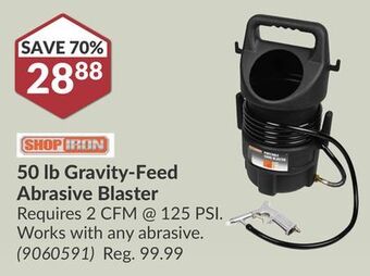 Princess Auto 50 lb gravity-feed abrasive blaster offer