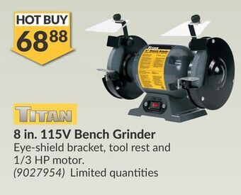 Princess Auto 8 in. 115v bench grinder offer