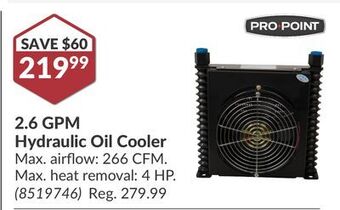 Princess Auto 2.6 gpm hydraulic oil cooler offer