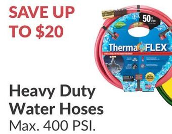 Princess Auto Heavy duty water hoses offer