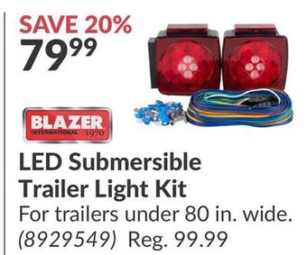 Princess Auto Led submersible trailer light kit offer