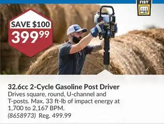 Princess Auto 32.6cc 2-cycle gasoline post driver offer