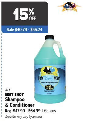 Ren’s Pets Depot All best shot shampoo & conditioner offer