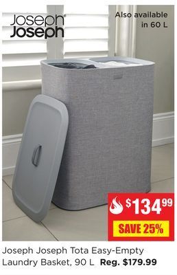 Kitchen Stuff Plus Joseph joseph tota easy-empty laundry basket, 90 l offer
