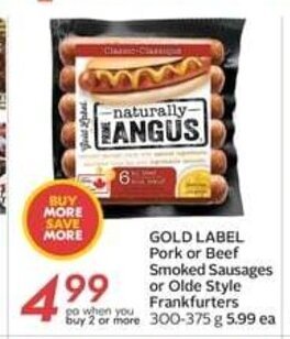 Sobeys GOLD LABEL Pork offer