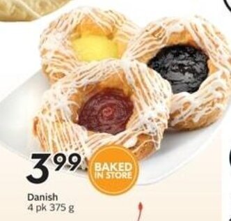 Sobeys Danish 4 pk 375 g offer