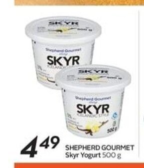Sobeys SHEPHERD GOURMET Skyr Yogurt 500 g offer