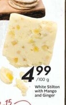Sobeys White Stilton with Mango and Ginger 100g offer
