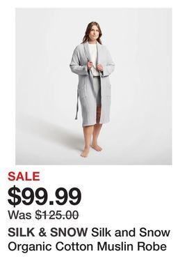 TSC Stores Silk and snow organic cotton muslin robe offer